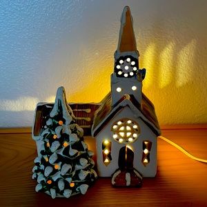 Department 56 The Original Snow Village Steepled Church 1976. Bluebird 50054